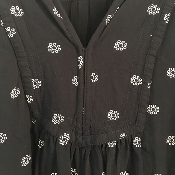 LOFT black & white print peasant top | MP - Picture 3 of 7